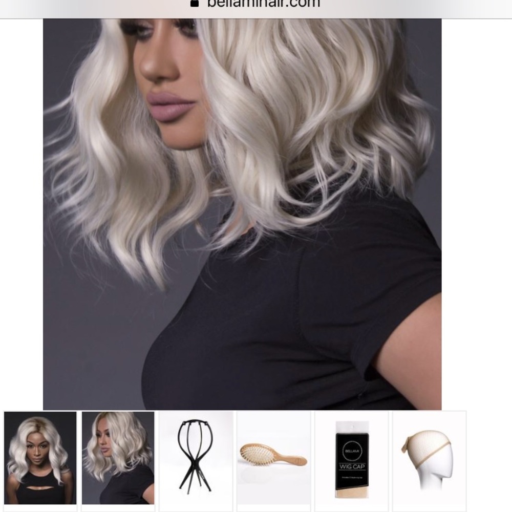 Unworn Bellami Zarah 14” synthetic wig.